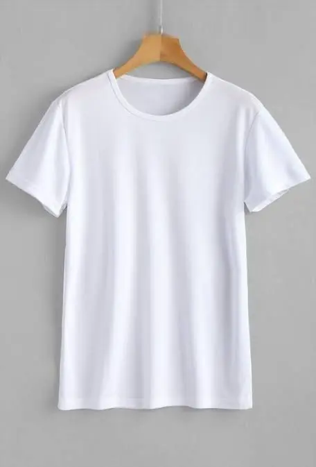 Plain white tshirt with personalized theme or print